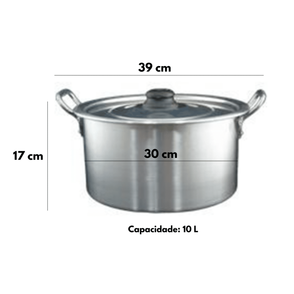 Caçarola 30cm com Tampa 10L – Linha Hotel - Image 2
