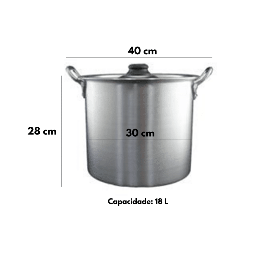 Caldeirão 30cm com Tampa 18L – Linha Hotel - Imagem 2